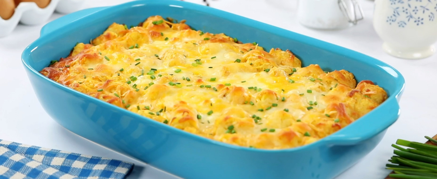 Tater Tot Casserole with Mozzarella Cheese - Al Rawabi